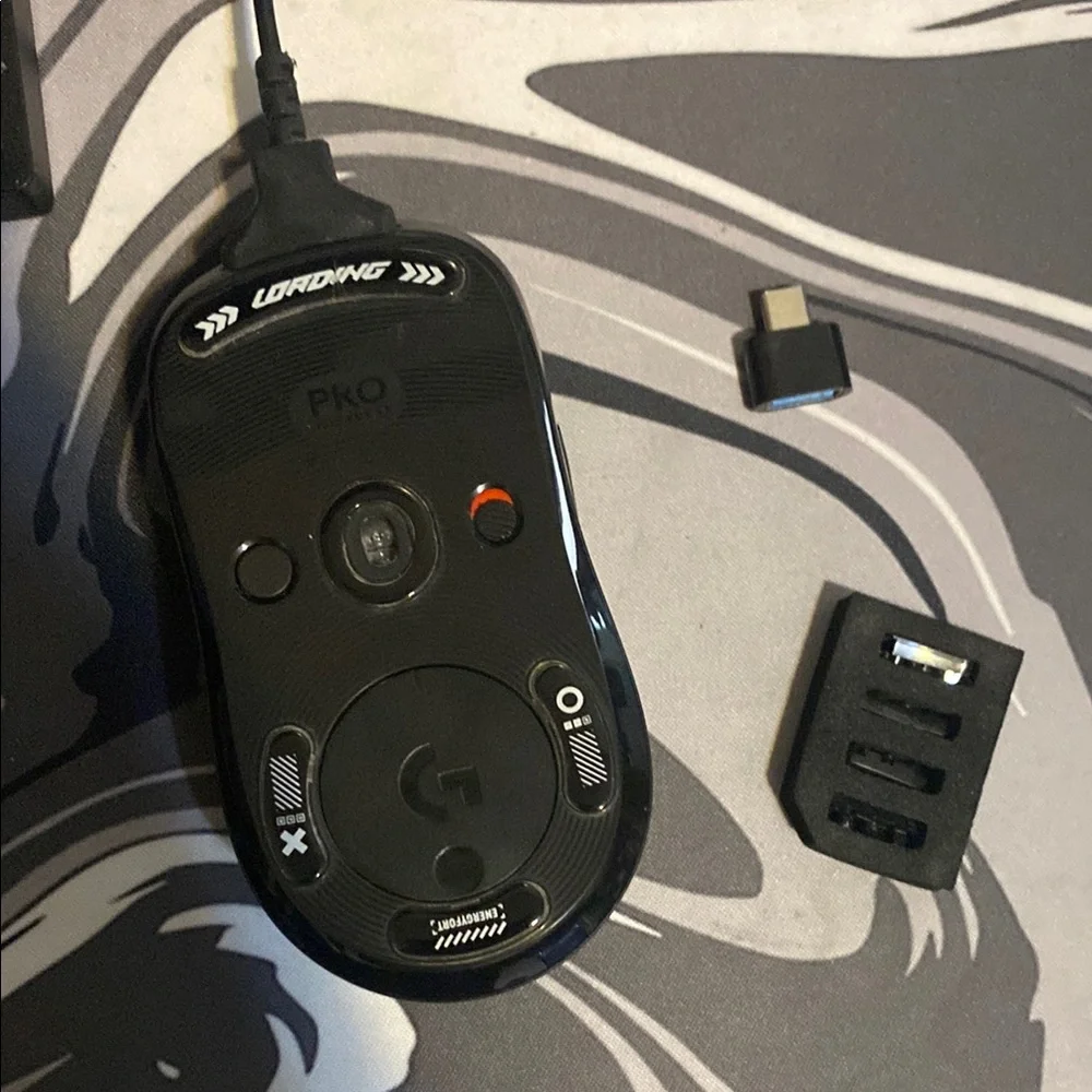 Logitech Black Gaming Mouse with Ergonomic Design and LED Lighting